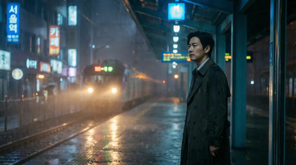 韩国伦理电影经典场景 - 雨夜车站，青青草视频 馆藏影像